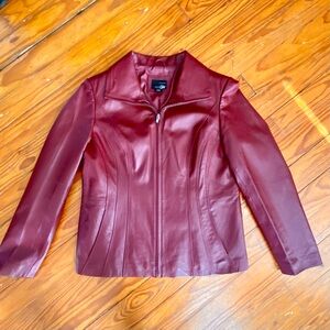 Vintage East 5th Maroon Women’s Leather Jacket Size L